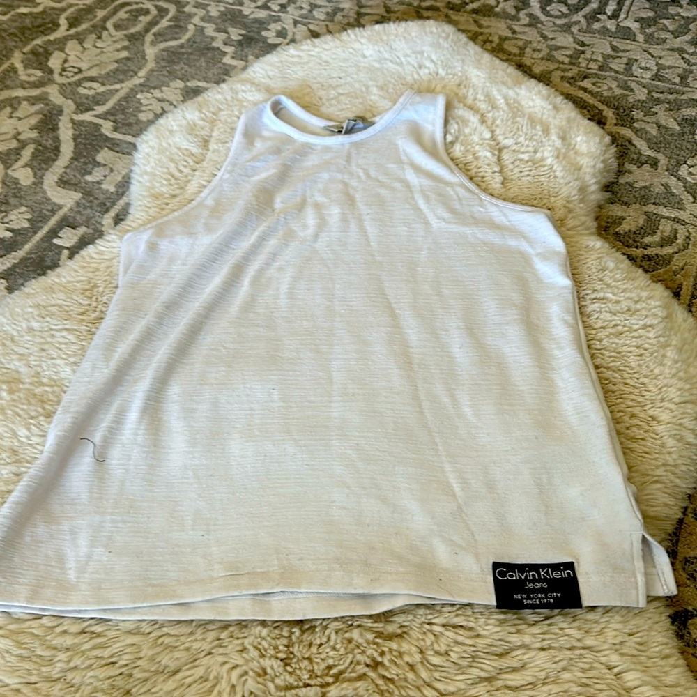 Calvin Klein white sport tank